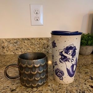 Two Starbucks Mermaid Mugs / Cups